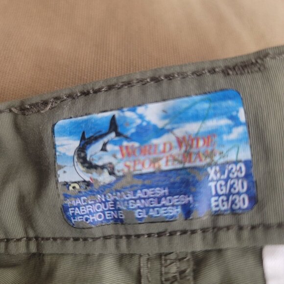 World Wide Sport Mens Convertable Pants Shorts XL 40.5 x 29.5 x 13 OD Green - Picture 9 of 10